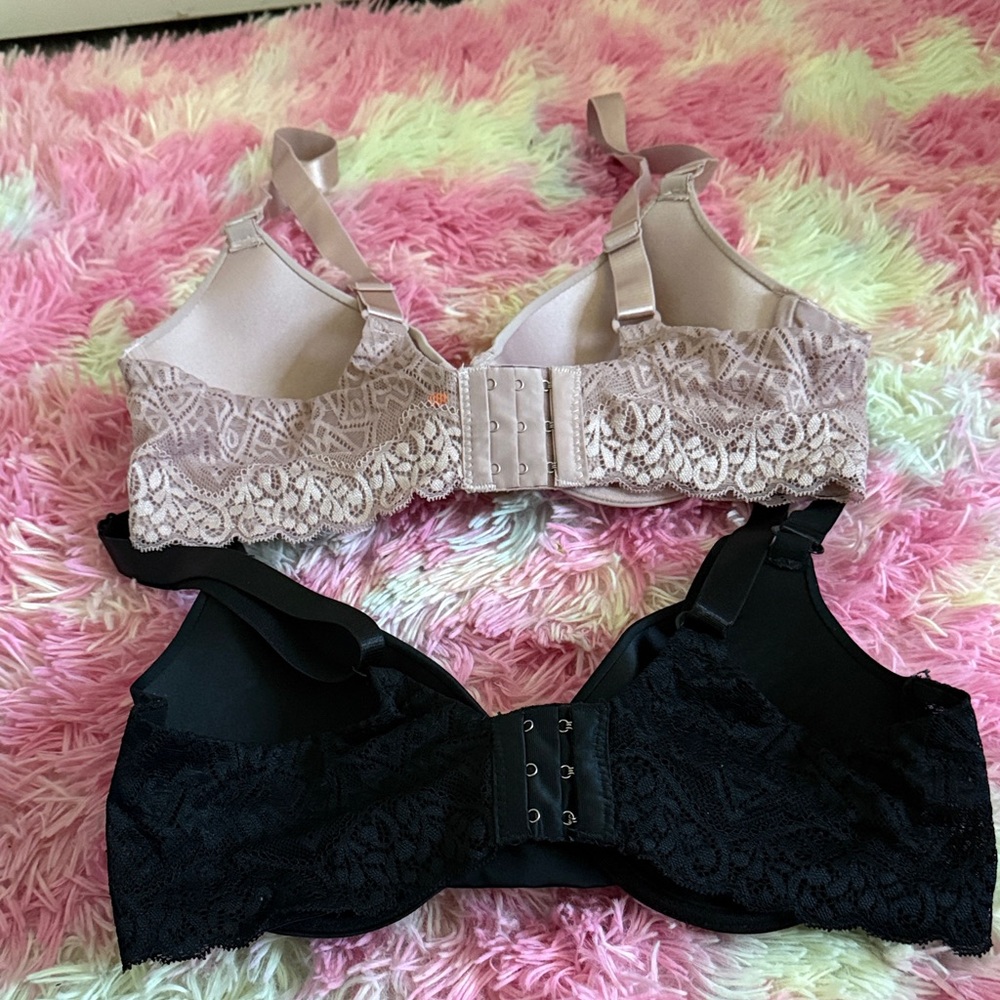 Chic Women's Bra Set - Black and Tan underwire. - Picture 2 of 4